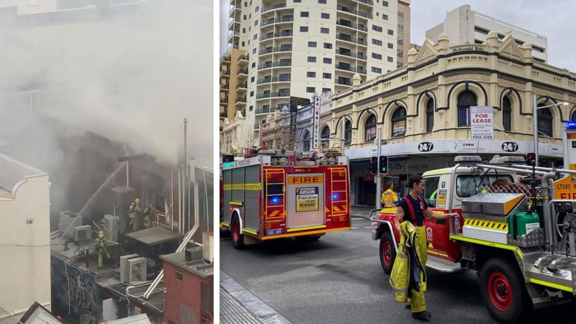Incendie de Perth CBD: une personne sauvée d’un bâtiment en feu alors que les équipes de pompiers se démènent pour éteindre l’incendie qui fait rage