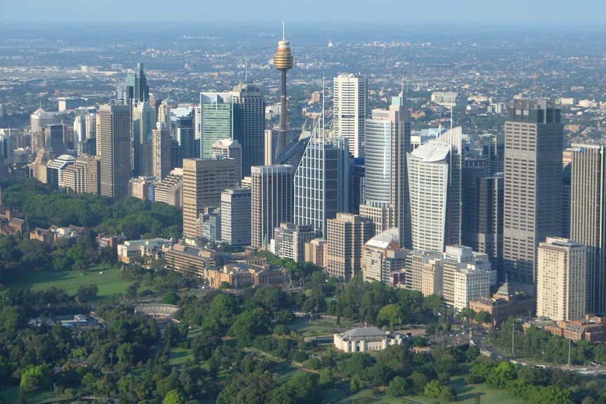 Vue aérienne du CBD de Sydney